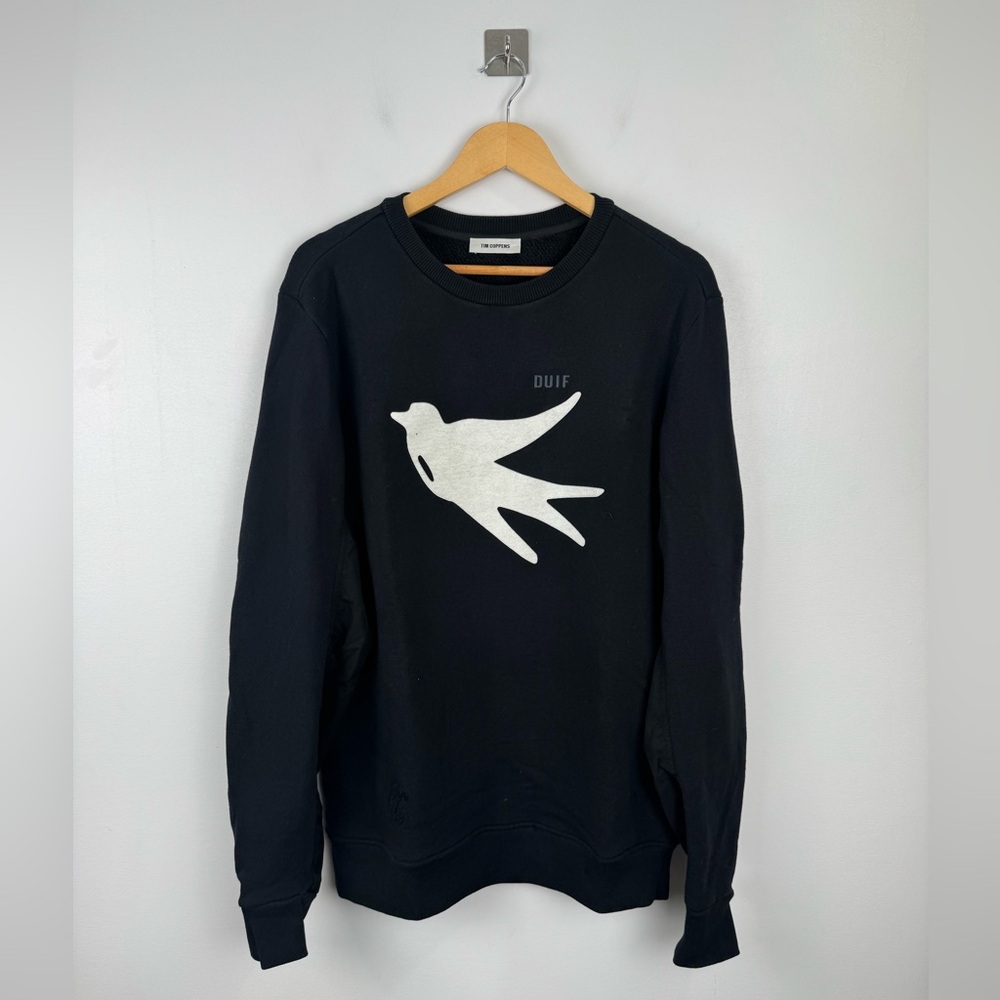 Tim Coppens‎ Men Duif Black Cotton Sweatshirt Size Small